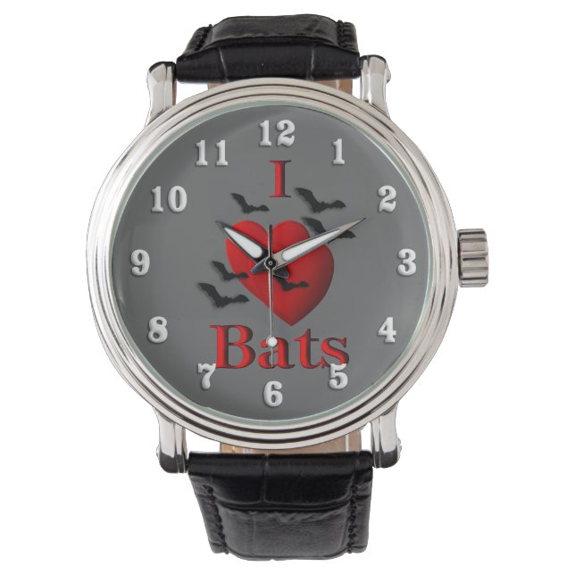 I Heart Bats Horloge (Voorkant)