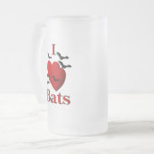 I Heart Bats Matglas Bierpul (Voorkant links)