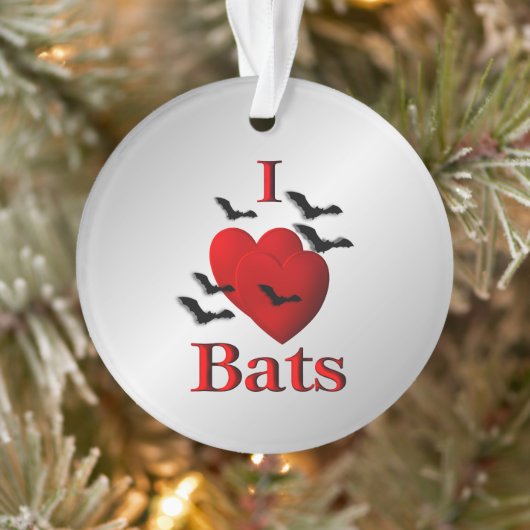 I Heart Bats Ornament (Boom)