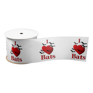 I Heart Bats Satijnen Lint