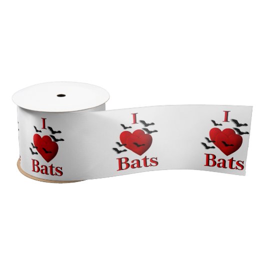 I Heart Bats Satijnen Lint (Spoel)