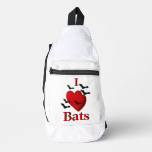 I Heart Bats Sling Bag