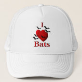 I Heart Bats Trucker Pet (Voorkant)