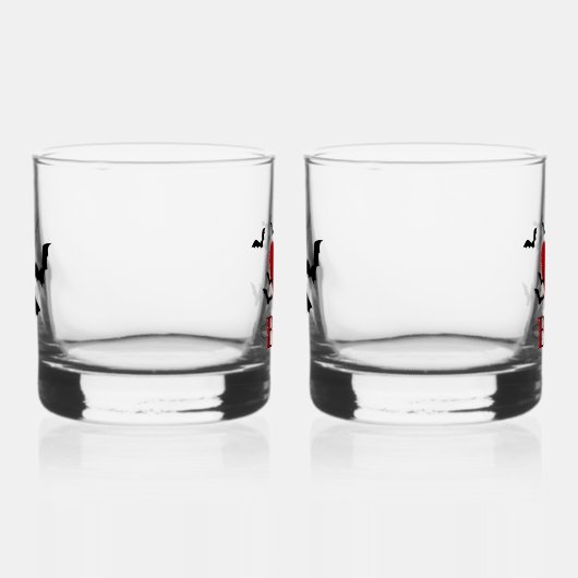 I Heart Bats Whisky Glas (Rechts)