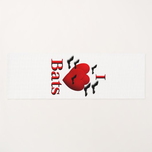 I Heart Bats Yogamat (Voorkant (horizontaal))