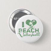 I Heart Beach Volleyball Ronde Button 5,7 Cm (Voorkant /achterkant)
