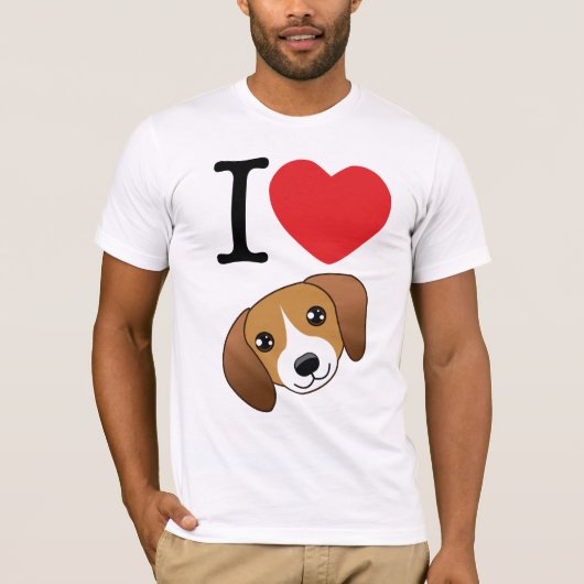 I Heart Beagles T-Shirt (Voorkant)