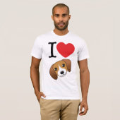 I Heart Beagles T-Shirt (Voorkant volledig)