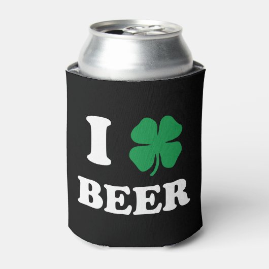 I Heart Beer Black Blikjeskoeler (Blikje Voorkant)