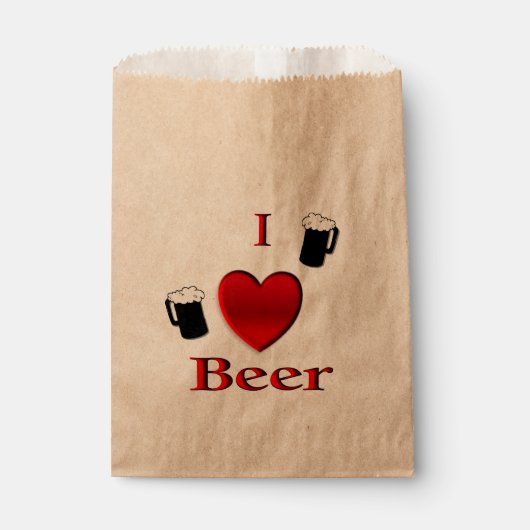 I Heart Beer Design Bedankzakje (Voorkant)
