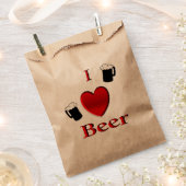 I Heart Beer Design Bedankzakje (Geknipt)