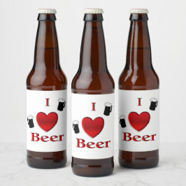 I Heart Beer Design Bier Etiket