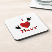 I Heart Beer Design Bier Onderzetter (Linkerzijde)