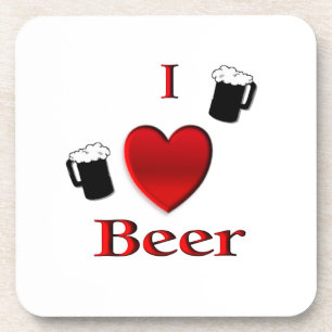 I Heart Beer Design Bier Onderzetter
