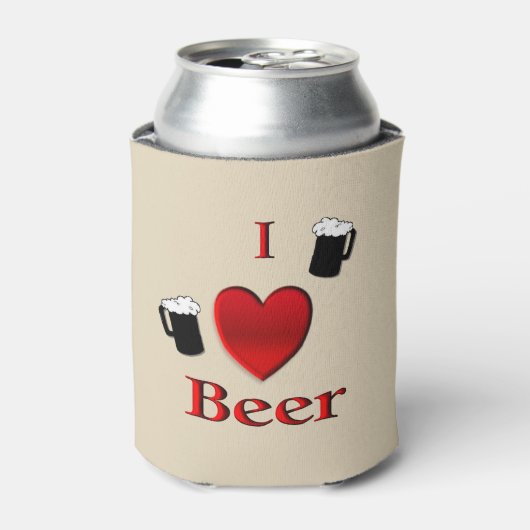 I Heart Beer Design Blikjeskoeler (Blikje Voorkant)