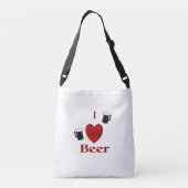 I Heart Beer Design Crossbody Tas (Achterkant)