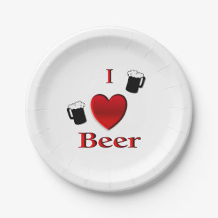 I Heart Beer Design Cufflinks Papieren Bordje