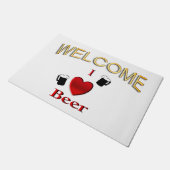 I Heart Beer Design Deurmat (Schuin)