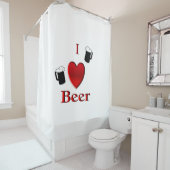 I Heart Beer Design Douchegordijn (In situ)