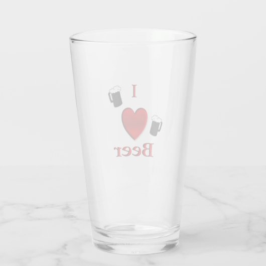 I Heart Beer Design Glas (Achterkant)