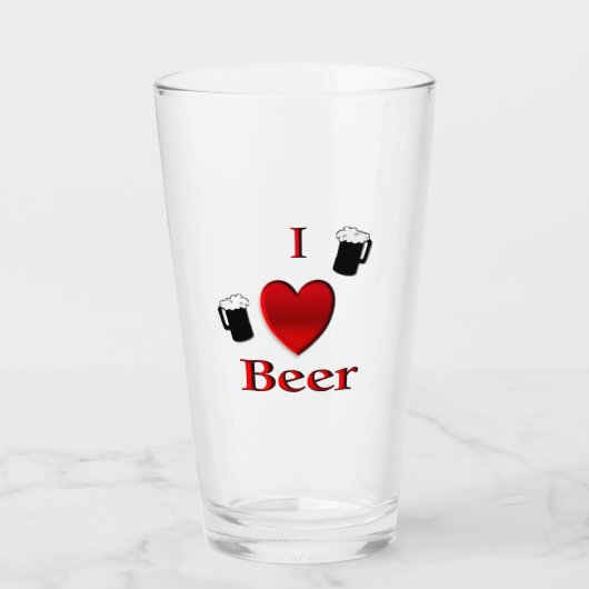 I Heart Beer Design Glas (Voorkant)