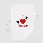 I Heart Beer Design Golfhanddoek (Insitu)