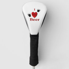 I Heart Beer Design Golfheadcover