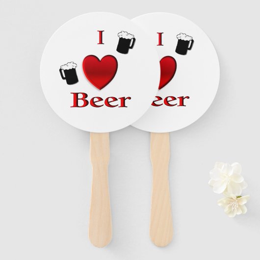 I Heart Beer Design Handwaaier (Voorkant en achterkant)