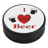 I Heart Beer Design Hockey Puck (3/4)
