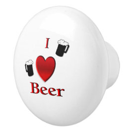 I Heart Beer Design Keramische Knop