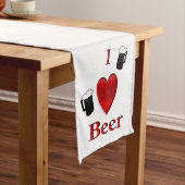 I Heart Beer Design Korte Tafelloper (Voorbeeld)