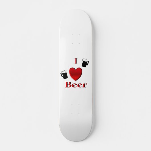 I Heart Beer Design Persoonlijk Skateboard (Voorkant)