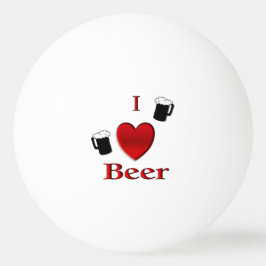 I Heart Beer Design Pingpongbal