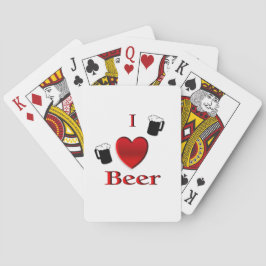 I Heart Beer Design Pokerkaarten