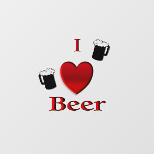 I Heart Beer Design Raamsticker