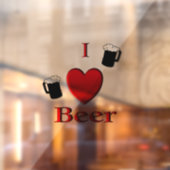 I Heart Beer Design Raamsticker (Vel 2)