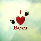 I Heart Beer Design Raamsticker (Vel 3)