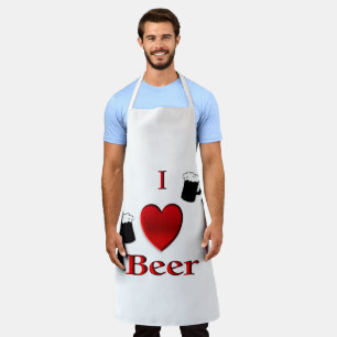 I Heart Beer Design Schort