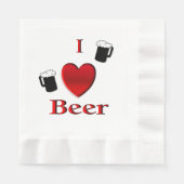 I Heart Beer Design Servet (Voorkant)