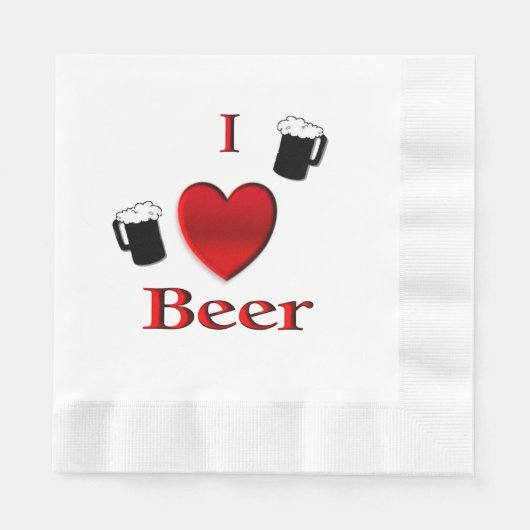 I Heart Beer Design Servet (Voorkant)