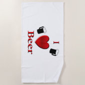 I Heart Beer Design Strandlaken (Voorkant)