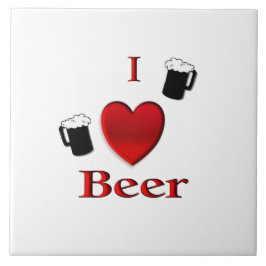 I Heart Beer Design Tegeltje
