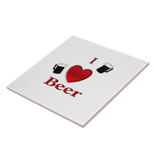 I Heart Beer Design Tegeltje (Zijkant)