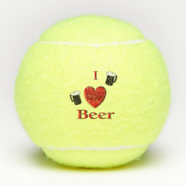 I Heart Beer Design Tennisballen