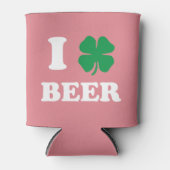 I Heart Beer Pink Blikjeskoeler (Voorkant)