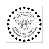 I Heart Bees Persoonlijk Contact Zelfinktende Stempel (Design)