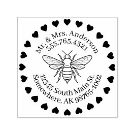I Heart Bees Persoonlijk Contact Zelfinktende Stempel