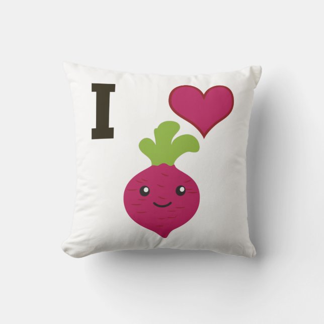 I Heart Beets Kussen (Voorkant)