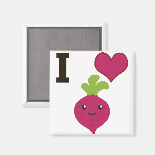 I Heart Beets Magneet (Voorkant / Achterkant)