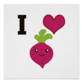 I Heart Beets Poster (Voorkant)